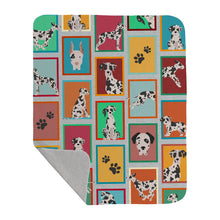 Load image into Gallery viewer, Lots of Harlequin Natural Ears Great Dane Quilted Blanket 50x60