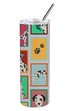 Load image into Gallery viewer, Lots of Harlequin Natural Ears Great Dane Stainless Steel 20 oz Skinny Tumbler