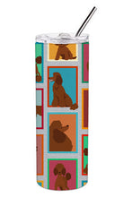 Load image into Gallery viewer, Lots of Chocolate Standard Poodle Stainless Steel 20 oz Skinny Tumbler