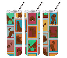 Load image into Gallery viewer, Lots of Chocolate Standard Poodle Stainless Steel 20 oz Skinny Tumbler