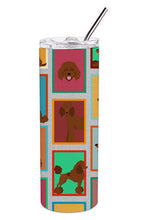 Load image into Gallery viewer, Lots of Chocolate Standard Poodle Stainless Steel 20 oz Skinny Tumbler
