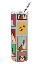Load image into Gallery viewer, Lots of Shih Tzu Stainless Steel 20 oz Skinny Tumbler