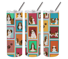 Load image into Gallery viewer, Lots of Shih Tzu Stainless Steel 20 oz Skinny Tumbler