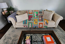 Load image into Gallery viewer, Lots of Old English Sheepdog Quilted Blanket 50x60