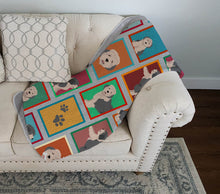 Load image into Gallery viewer, Lots of Old English Sheepdog Quilted Blanket 50x60