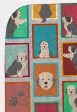 Load image into Gallery viewer, Lots of Old English Sheepdog Quilted Blanket 50x60