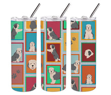 Load image into Gallery viewer, Lots of Old English Sheepdog Stainless Steel 20 oz Skinny Tumbler