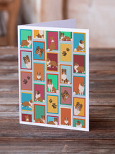 Load image into Gallery viewer, Lots of Sheltie Greeting Cards -  Blank Note Cards – 8-Pack of Artist-Designed Cards with Envelopes