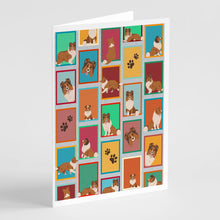 Load image into Gallery viewer, Lots of Sheltie Greeting Cards -  Blank Note Cards – 8-Pack of Artist-Designed Cards with Envelopes