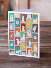 Load image into Gallery viewer, Lots of Maltese Greeting Cards -  Blank Note Cards – 8-Pack of Artist-Designed Cards with Envelopes