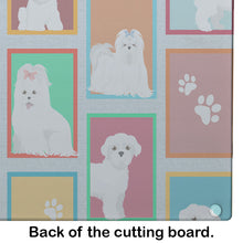 Load image into Gallery viewer, Lots of Maltese Glass Cutting Boards – Durable, Decorative Kitchen Art Large