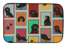 Load image into Gallery viewer, Lots of Black and Tan Cavalier King Charles Spaniel Dish Drying Mat