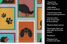 Load image into Gallery viewer, Lots of Black and Tan Cavalier King Charles Spaniel Kitchen Towel