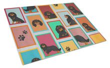 Load image into Gallery viewer, Lots of Black and Tan Cavalier King Charles Spaniel Glass Cutting Boards – Durable, Decorative Kitchen Art Large