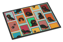 Load image into Gallery viewer, Lots of Black and Tan Cavalier King Charles Spaniel Doormat - 18x27 Decorative Floor Mat – Indoor/Outdoor Rug with Artistic Flair