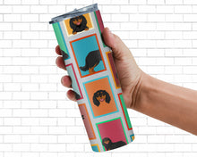 Load image into Gallery viewer, Lots of Black and Tan Cavalier King Charles Spaniel Stainless Steel 20 oz Skinny Tumbler