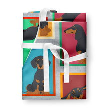 Load image into Gallery viewer, Lots of Black and Tan Dachshund Apron – Artist-Designed Kitchen, BBQ &amp; Craft Apron