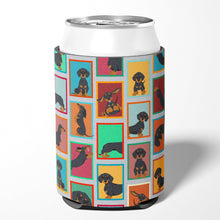 Load image into Gallery viewer, Lots of Black and Tan Dachshund Can or Bottle Hugger