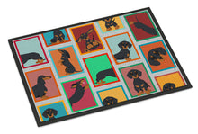 Load image into Gallery viewer, Lots of Black and Tan Dachshund Doormat - 18x27 Decorative Floor Mat – Indoor/Outdoor Rug with Artistic Flair