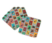 Load image into Gallery viewer, Lots of Black and Tan Pomeranian Foam Coaster