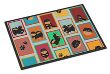 Load image into Gallery viewer, Lots of Black and Tan Pomeranian Doormat - 24x36 Decorative Floor Mat – Indoor/Outdoor Rug with Artistic Flair