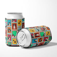 Load image into Gallery viewer, Lots of Black and White English Springer Spaniel Can or Bottle Hugger