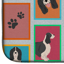 Load image into Gallery viewer, Lots of Black and White English Springer Spaniel Dish Drying Mat