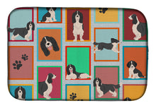 Load image into Gallery viewer, Lots of Black and White English Springer Spaniel Dish Drying Mat