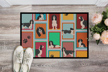 Load image into Gallery viewer, Lots of Black and White English Springer Spaniel Doormat - 18x27 Decorative Floor Mat – Indoor/Outdoor Rug with Artistic Flair
