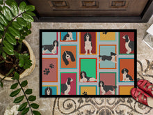 Load image into Gallery viewer, Lots of Black and White English Springer Spaniel Doormat - 18x27 Decorative Floor Mat – Indoor/Outdoor Rug with Artistic Flair