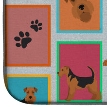 Load image into Gallery viewer, Lots of Airedale Terrier Dish Drying Mat