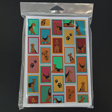Load image into Gallery viewer, Lots of Airedale Terrier Greeting Cards -  Blank Note Cards – 8-Pack of Artist-Designed Cards with Envelopes