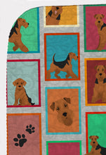 Load image into Gallery viewer, Lots of Airedale Terrier Quilted Blanket 50x60