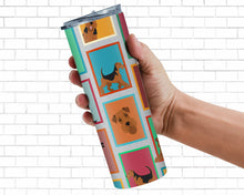 Load image into Gallery viewer, Lots of Airedale Terrier Stainless Steel 20 oz Skinny Tumbler