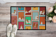 Load image into Gallery viewer, Lots of Red and White Papillon Doormat - 24x36 Decorative Floor Mat – Indoor/Outdoor Rug with Artistic Flair