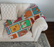 Load image into Gallery viewer, Lots of Red and White Papillon Quilted Blanket 50x60