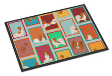 Load image into Gallery viewer, Lots of Red and White Papillon Doormat - 18x27 Decorative Floor Mat – Indoor/Outdoor Rug with Artistic Flair