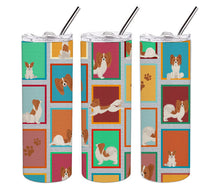Load image into Gallery viewer, Lots of Red and White Papillon Stainless Steel 20 oz Skinny Tumbler