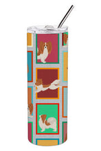 Load image into Gallery viewer, Lots of Red and White Papillon Stainless Steel 20 oz Skinny Tumbler
