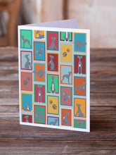 Load image into Gallery viewer, Lots of Italian Greyhound Greeting Cards -  Blank Note Cards – 8-Pack of Artist-Designed Cards with Envelopes