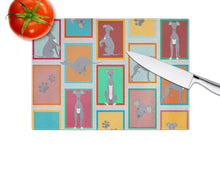 Load image into Gallery viewer, Lots of Italian Greyhound Glass Cutting Boards – Durable, Decorative Kitchen Art Large