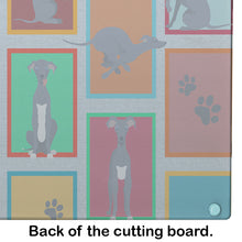 Load image into Gallery viewer, Lots of Italian Greyhound Glass Cutting Boards – Durable, Decorative Kitchen Art Large