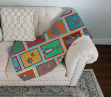 Load image into Gallery viewer, Lots of Italian Greyhound Quilted Blanket 50x60