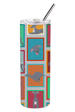 Load image into Gallery viewer, Lots of Italian Greyhound Stainless Steel 20 oz Skinny Tumbler