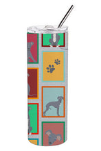 Load image into Gallery viewer, Lots of Italian Greyhound Stainless Steel 20 oz Skinny Tumbler