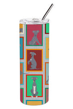 Load image into Gallery viewer, Lots of Italian Greyhound Stainless Steel 20 oz Skinny Tumbler