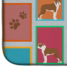 Load image into Gallery viewer, Lots of Red Boston Terrier Dish Drying Mat