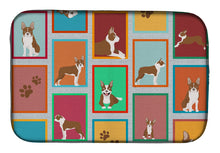 Load image into Gallery viewer, Lots of Red Boston Terrier Dish Drying Mat