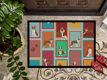 Load image into Gallery viewer, Lots of Red Boston Terrier Doormat - 18x27 Decorative Floor Mat – Indoor/Outdoor Rug with Artistic Flair