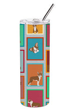 Load image into Gallery viewer, Lots of Red Boston Terrier Stainless Steel 20 oz Skinny Tumbler
